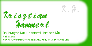 krisztian hammerl business card